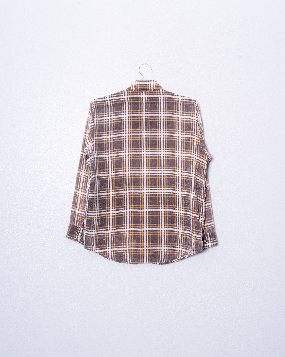 '70s Faded Big Mike Plaid Flannel Shirt