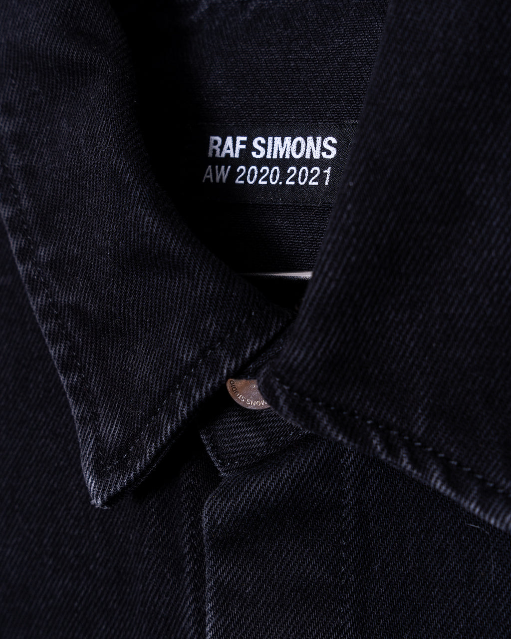 Raf Simmons A/W 2020 Black Denim Overshirt