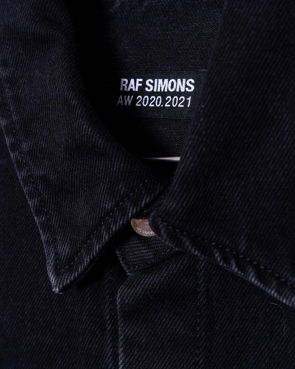 Raf Simmons A/W 2020 Black Denim Overshirt