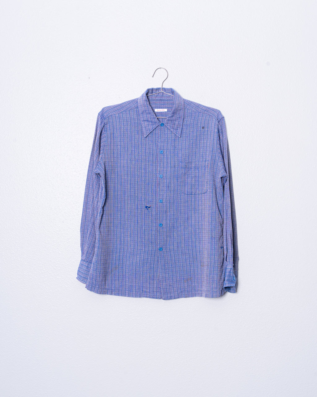'50s Woven Loop Collar Button Up