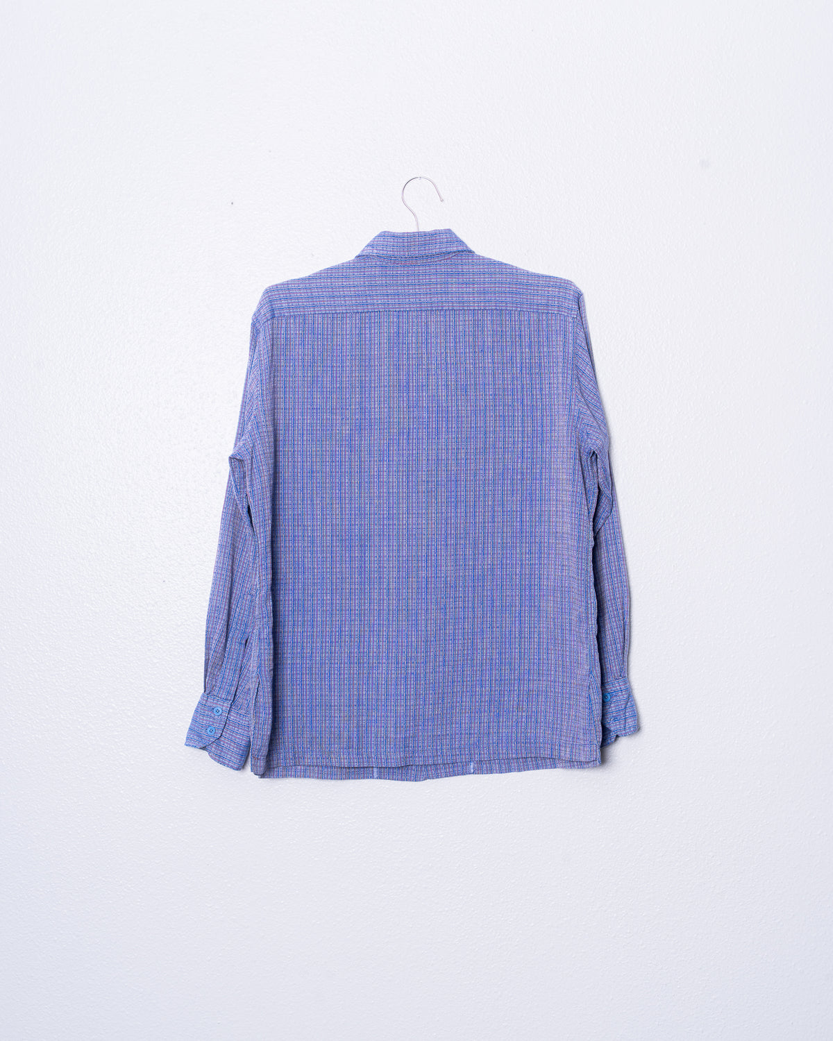 '50s Woven Loop Collar Button Up