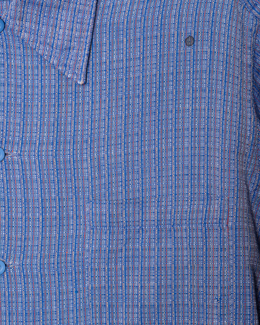 '50s Woven Loop Collar Button Up