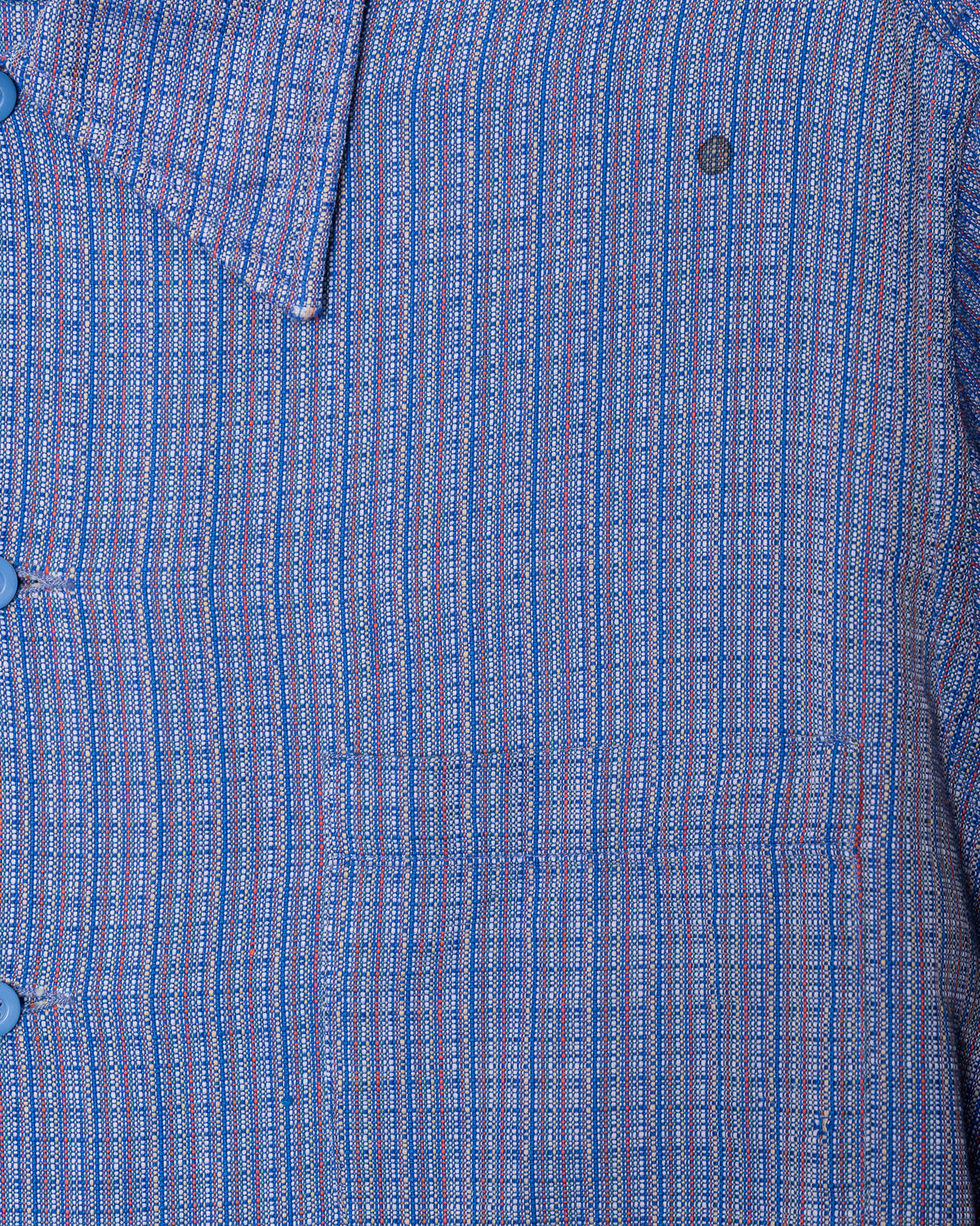 '50s Woven Loop Collar Button Up