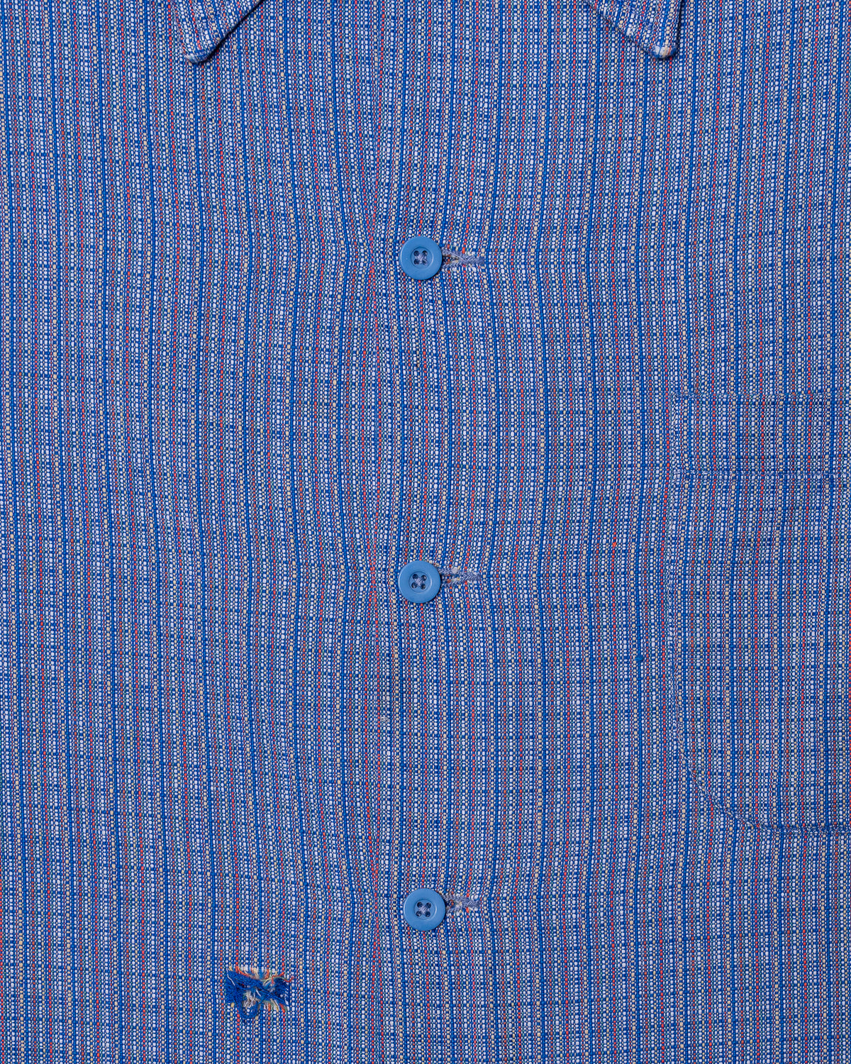 '50s Woven Loop Collar Button Up