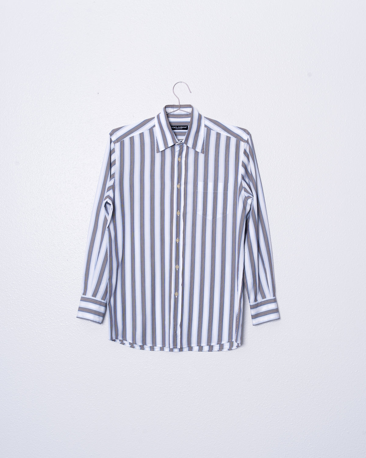 Vintage Dolce & Gabbana Striped Long Sleeve Dress Shirt