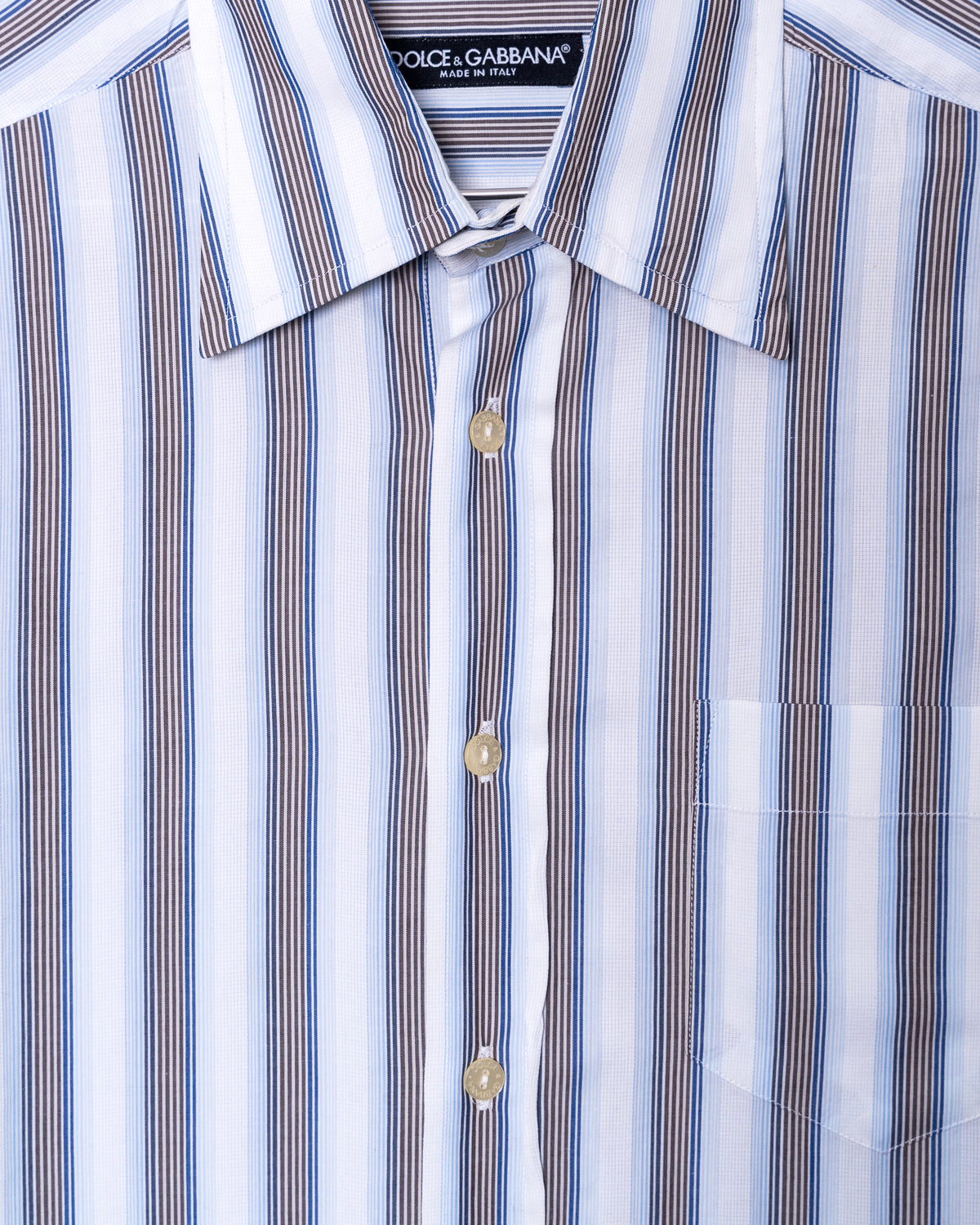 Vintage Dolce & Gabbana Striped Long Sleeve Dress Shirt