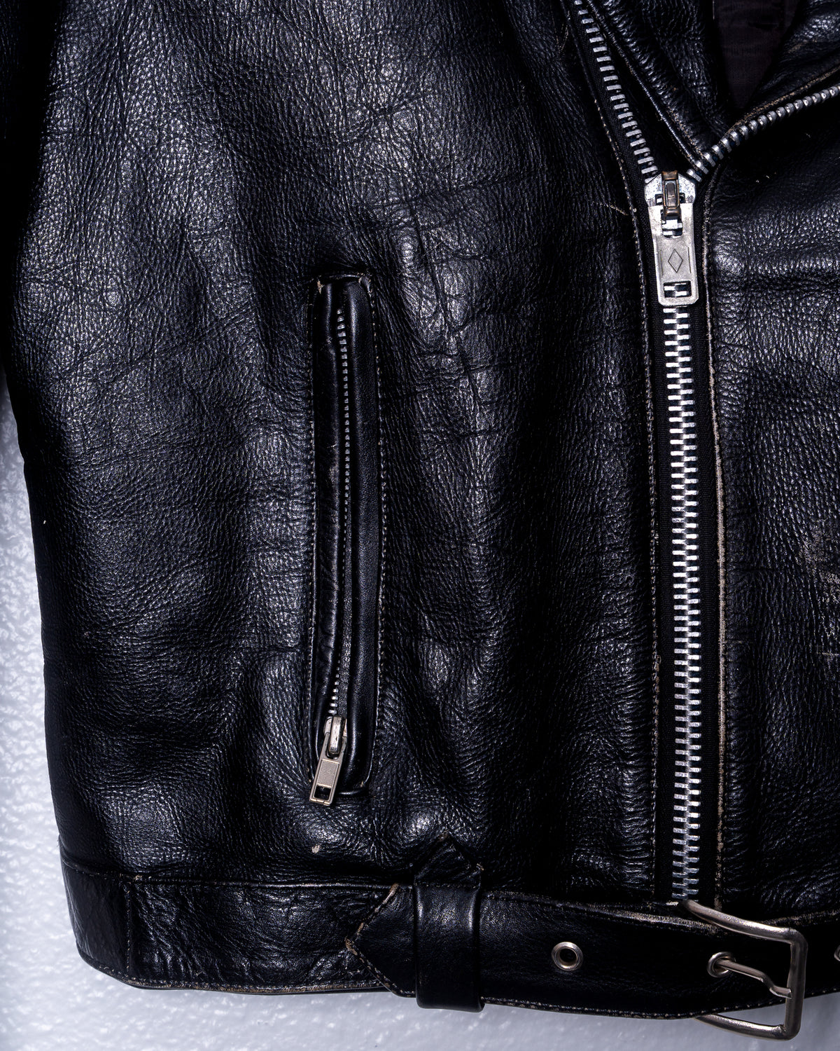 '90s Distressed Biker Jacket