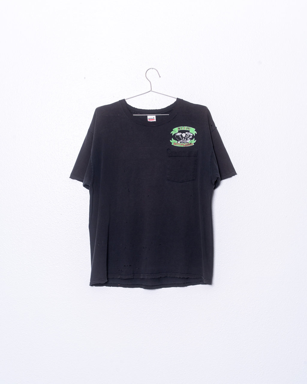 '00s Faded/Distressed Kleiv Motorcycles Pocket T-Shirt