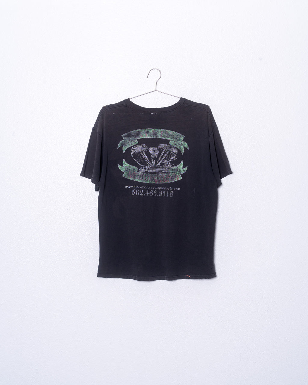 '00s Faded/Distressed Kleiv Motorcycles Pocket T-Shirt