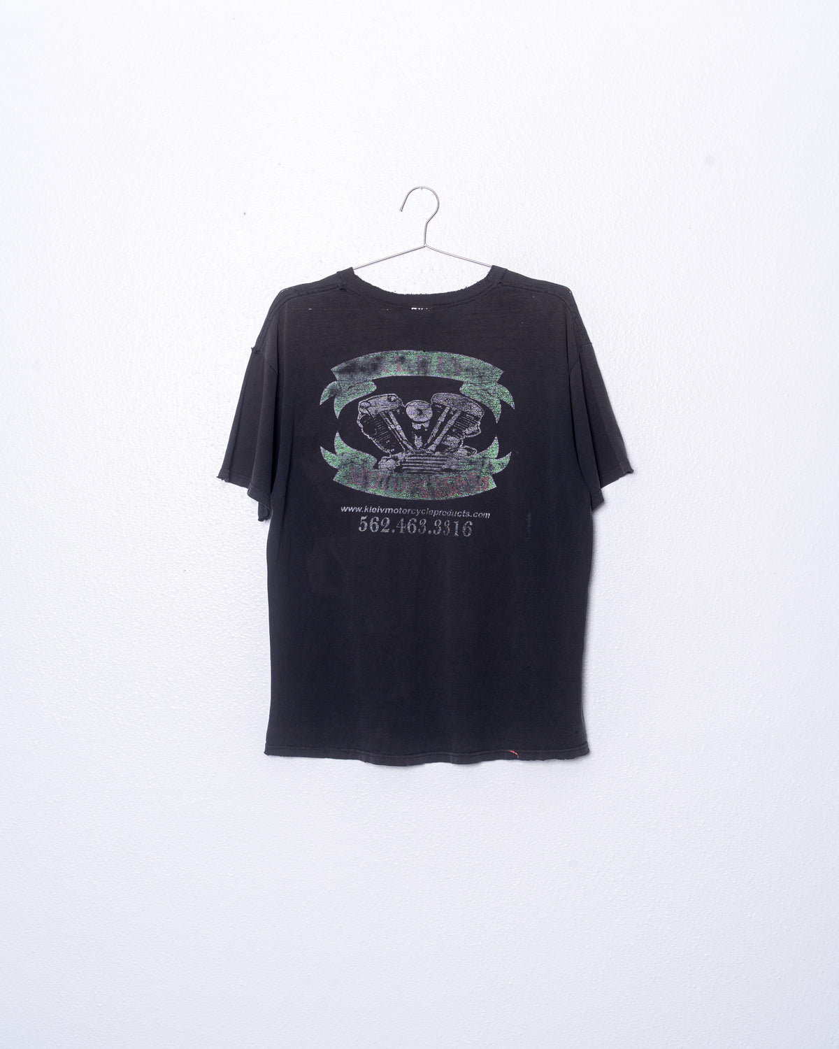 '00s Faded/Distressed Kleiv Motorcycles Pocket T-Shirt