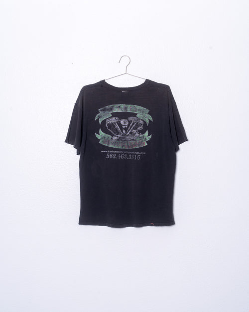 '00s Faded/Distressed Kleiv Motorcycles Pocket T-Shirt
